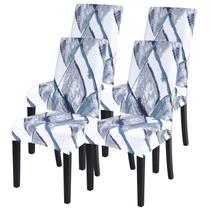 Conjunto de 4 capas para cadeiras de sala de jantar Search I Blue/White Conjunto de 4 capas para cadeiras de sala de jantar Search I Blue/White