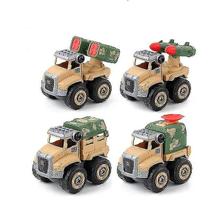Conjunto de 4 carros para montagem de veículos de construção