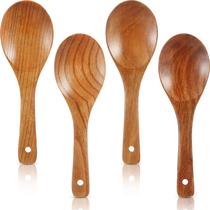Conjunto de 4 Colheres de Madeira Patelai para Cozinhar e Servir