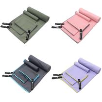 Conjunto de 4 conjuntos de toalhas de acampamento de microfibra de secagem rápida Eunzel Conjunto de 4 conjuntos de toalhas de acampamento de microfibra de secagem rápida Eunzel