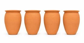 Conjunto de 4 Copos de Barro La Mexicana Cantarito Conjunto de 4 Copos de Barro La Mexicana Cantarito
