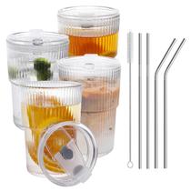 Conjunto de 4 Copos para Café Gelado RÉΑLWÁY 473ml Sem BPA Conjunto de 4 Copos para Café Gelado RÉΑLWÁY 473ml Sem BPA
