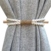 Conjunto de 4 cordas de juta Curtain Holdbacks WARMTONE Boho Tiebacks Conjunto de 4 cordas de juta Curtain Holdbacks WARMTONE Boho Tiebacks