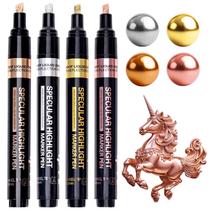 Conjunto de 4 cores Marker Pen Resiners Mirror Chrome Metallic