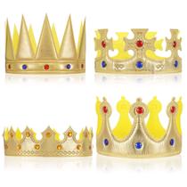 Conjunto de 4 Coroas Douradas de Fantasia Yingzhao para Crianças Conjunto de 4 Coroas Douradas de Fantasia Yingzhao para Crianças