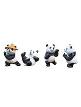 Conjunto De 4 Enfeites Interiores De Carro Com Design De Panda Para Decoração De Mesa De Escritório