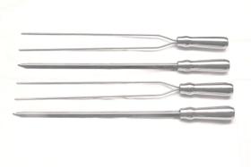 Conjunto de 4 espetos para churrascos simples e duplo Conjunto de 4 espetos para churrascos simples e duplo