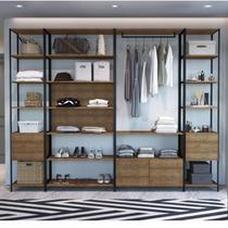 Conjunto de 4 Estantes Guarda-Roupa para Closet com 8 Gavetas Industrial Conjunto de 4 Estantes Guarda-Roupa para Closet com 8 Gavetas Industrial