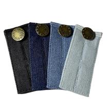 Conjunto De 4 Extensores De Cintura Para Jeans De Denim Para Homens E Mulheres, Calças De Gravidez,