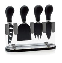 Conjunto de 4 Facas para Queijo Kenya Preto Conjunto de 4 Facas para Queijo Kenya Preto
