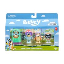 Conjunto de 4 Figuras Bluey Aqui Vêm as Vovós 6-7,6 cm