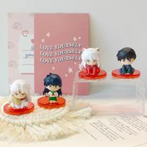 Conjunto de 4 Figuras de Anime InuYasha - Kikyo, Sesshoumaru, Kagome - Presente Infantil