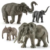 Conjunto de 4 figuras de elefante THINKBAY, animais de safari Conjunto de 4 figuras de elefante THINKBAY, animais de safari