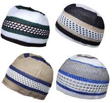 Conjunto de 4 Gorros Muçulmanos - Cores Variadas para Homens Conjunto de 4 Gorros Muçulmanos - Cores Variadas para Homens