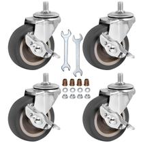 Conjunto de 4 hastes Caster Wheels BAISASY de 3 polegadas com freio de 68 kg Conjunto de 4 hastes Caster Wheels BAISASY de 3 polegadas com freio de 68 kg