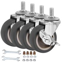 Conjunto de 4 hastes Caster Wheels BAISASY de 3 polegadas com freio de 68 kg Conjunto de 4 hastes Caster Wheels BAISASY de 3 polegadas com freio de 68 kg