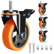 Conjunto de 4 hastes giratórias Caster Wheels WOZESEIK de 3 polegadas Conjunto de 4 hastes giratórias Caster Wheels WOZESEIK de 3 polegadas