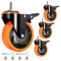 Conjunto de 4 hastes roscadas Caster Wheels TAYLOON de 4 polegadas e 900 kg Conjunto de 4 hastes roscadas Caster Wheels TAYLOON de 4 polegadas e 900 kg