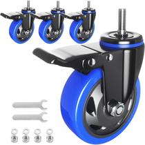 Conjunto de 4 hastes roscadas pesadas Caster Wheels WOZESEIK de 4 polegadas Conjunto de 4 hastes roscadas pesadas Caster Wheels WOZESEIK de 4 polegadas