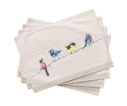 Conjunto de 4 jogos americanos Maison d' Hermine 100% algodão (33x48cm)