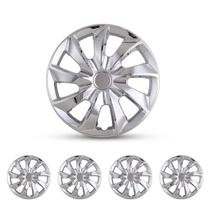 Conjunto de 4 materiais em ABS cromado e PC Hubcaps I1MOTOR de 15 polegadas