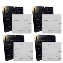 Conjunto de 4 Moldes 3D de Gesso e Cimento ABS - Modelo Metrópole - Ref. 1073 Conjunto de 4 Moldes 3D de Gesso e Cimento ABS - Modelo Metrópole - Ref. 1073
