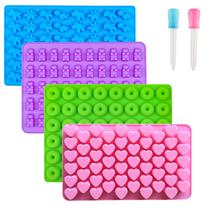 Conjunto de 4 moldes de silicone para gomas com conta-gotas WARM TIME