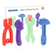 Conjunto de 4 Mordedores de Silicone para Bebê Yoolane
