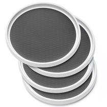 Conjunto de 4 organizadores Lazy Susan antiderrapantes de 25 cm para armário Conjunto de 4 organizadores Lazy Susan antiderrapantes de 25 cm para armário