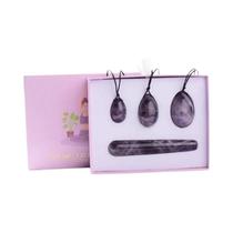 Conjunto De 4 Ovos Yoni De Jade Natural, Exercitador De Kegel, Ferramentas De Massagem Para