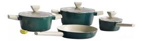 Conjunto De 4 Panelas Antiaderente Ceramica Verde - Jomafe Conjunto De 4 Panelas Antiaderente Ceramica Verde - Jomafe