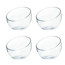 Conjunto de 4 para artesanato e festa em vidro inclinado Cut Bubble Bowl Conjunto de 4 para artesanato e festa em vidro inclinado Cut Bubble Bowl