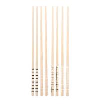 Conjunto de 4 pares de hashi de bambu com estampa 24CM