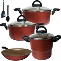 Conjunto De 4 Peças Antiaderente + 2 Espátula Nylon Conjunto De 4 Peças Antiaderente + 2 Espátula Nylon
