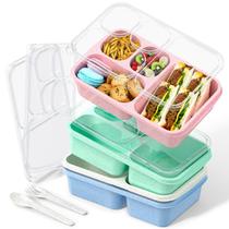 Conjunto de 4 peças Bento Box RGNEIN de grande capacidade de 1,3 L com 4 compartimentos Conjunto de 4 peças Bento Box RGNEIN de grande capacidade de 1,3 L com 4 compartimentos