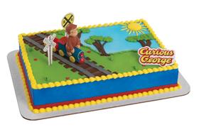 Conjunto de 4 peças Cake Topper DecoSet Curious George Train