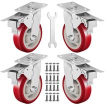 Conjunto de 4 peças Caster Wheels Castrek Heavy Duty de 6 polegadas (2600 libras)