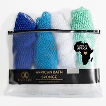 Conjunto de 4 peças de esponja de rede esfoliante Bellanomi African
