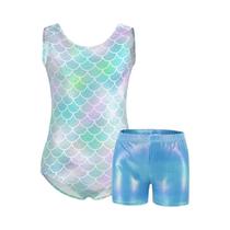 Conjunto De 4 Peças De Ginástica E Dança Para Meninas: Collant Brilhante E Roupa De Ginástica