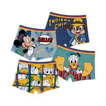 Conjunto de 4 Peças de Roupa Íntima Infantil Donald Duck - Algodão 100%