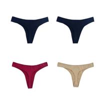 Conjunto De 4 Peças De Tanga De Algodão Para Mulheres, G-String Sem Costura, Lingerie Sexy
