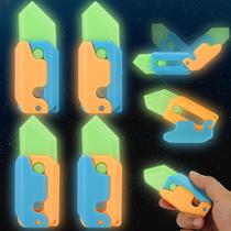 Conjunto de 4 peças Fidget Knife Toy YISHIDANY Carrot Glow in The Dark