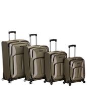 Conjunto de 4 peças Luggage Rockland Impact Softside Spinner Wheel Olive