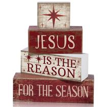 Conjunto de 4 peças para decoração de mesa de Natal Lineshading Jesus