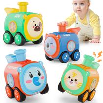 Conjunto de 4 peças Push & Whistle da Baby Train Car Toys Keamaidy
