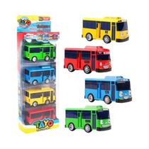 Conjunto De 4 Peças Tayo the Little Bus Playset De Tamanho Grande Com Plataforma De Lançamento,