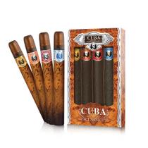 Conjunto de 4 Perfumes Cuba para Homens - EDT 35ml (Dourado, Azul, Vermelho e Laranja)