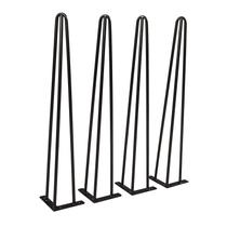 Conjunto de 4 pernas de metal Hairpin para móveis WELLAND 65cm