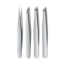 Conjunto De 4 Pinças De Precisão Em Aço Inoxidável Profissional Para Modelagem Impecável E Remoção