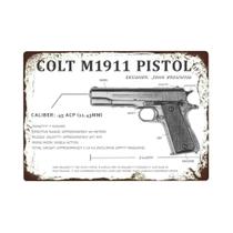 Conjunto De 4 Placas De Metal Vintage Com Tema De Armas, Arte De Parede De Armas De Fogo, Decoração Conjunto De 4 Placas De Metal Vintage Com Tema De Armas, Arte De Parede De Armas De Fogo, Decoração